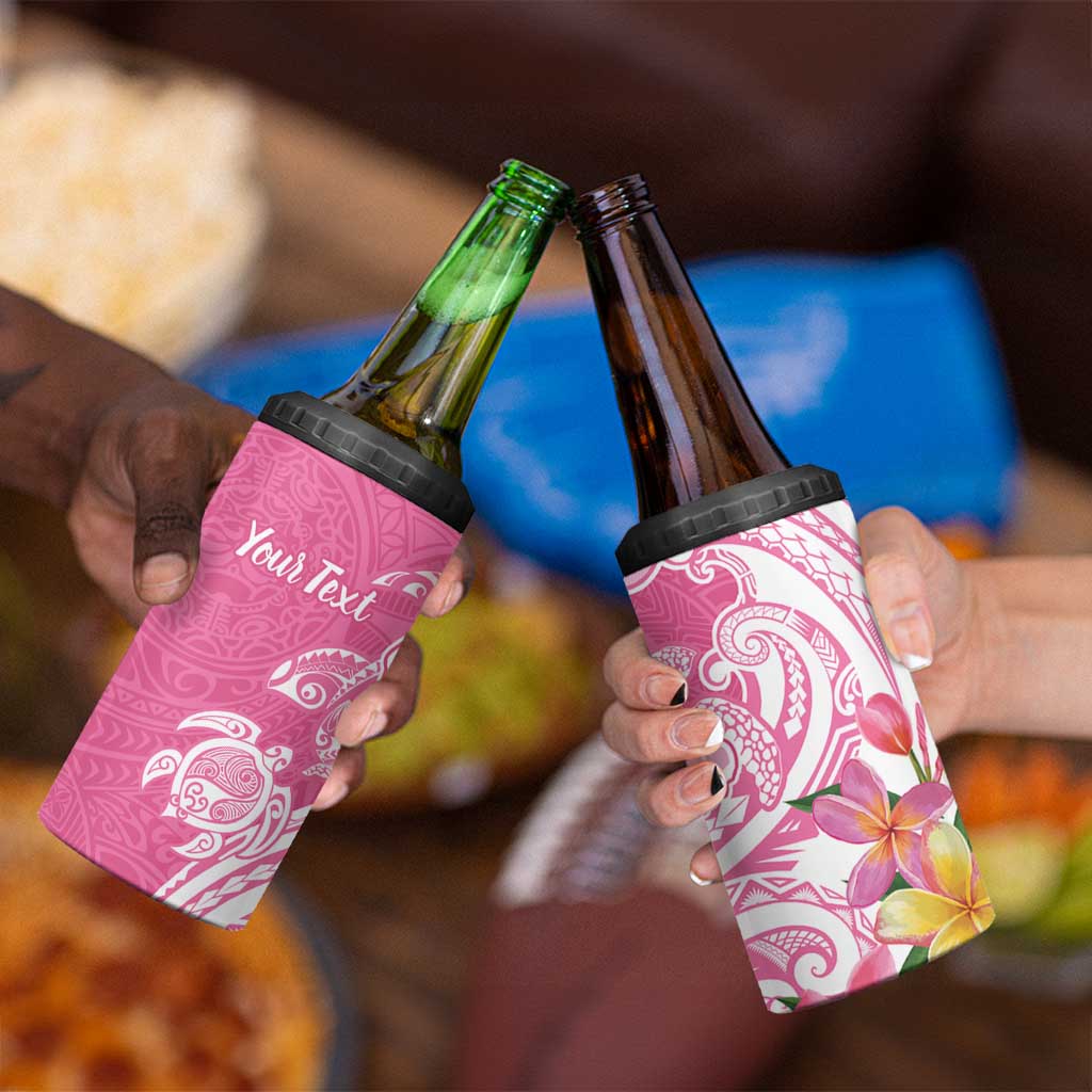 Aloha Maui Island Personalized 4 in 1 Can Cooler Tumbler Rose Dreamy Turtle