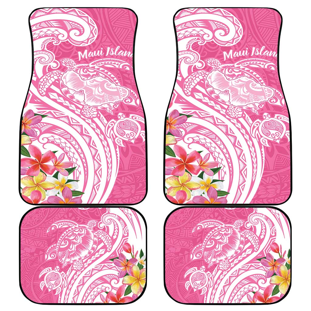 Aloha Maui Island Personalized Car Mats Rose Dreamy Turtle