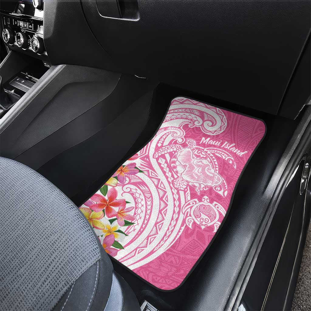 Aloha Maui Island Personalized Car Mats Rose Dreamy Turtle