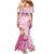 Aloha Maui Island Personalized Family Matching Mermaid Dress and Hawaiian Shirt Rose Dreamy Turtle