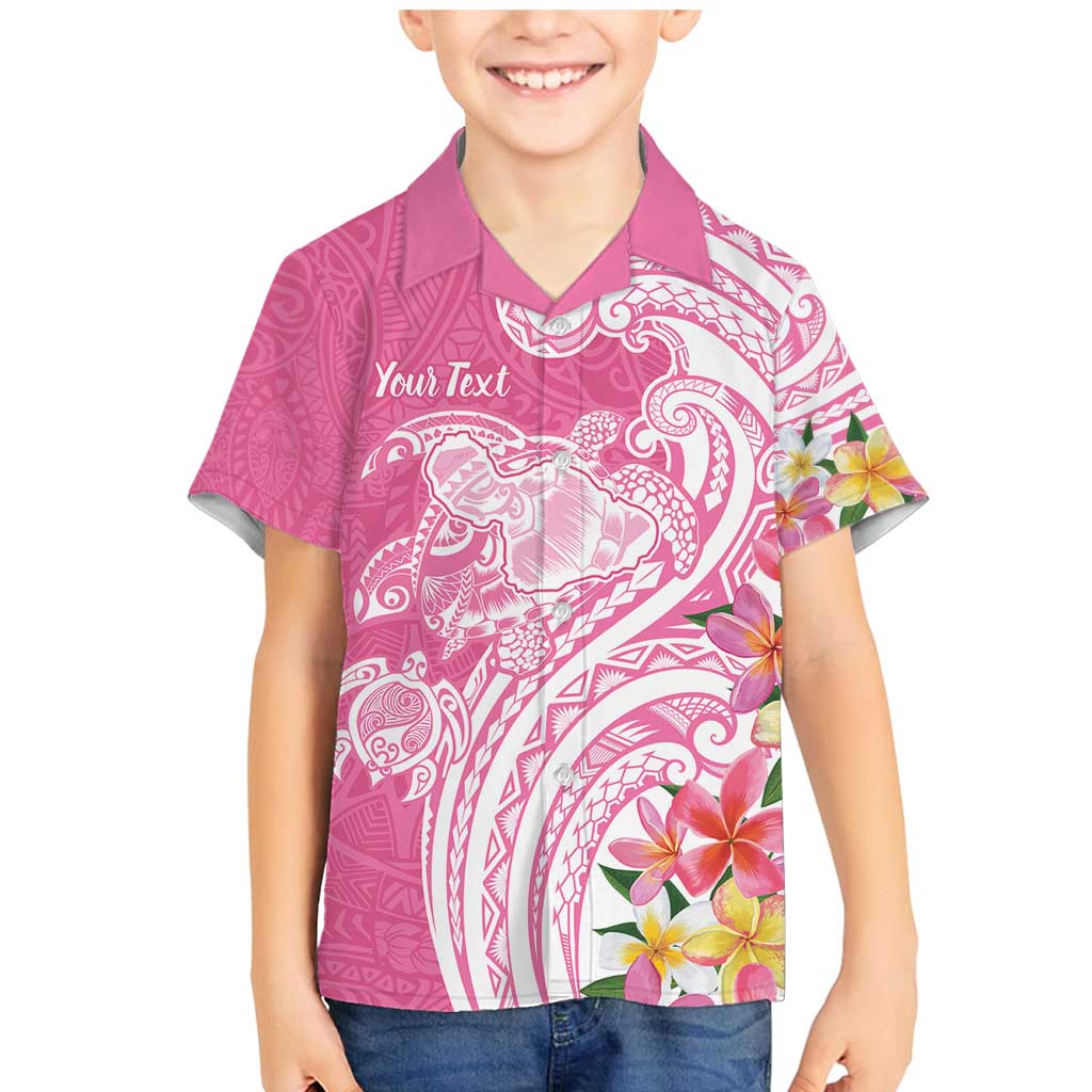 Aloha Maui Island Personalized Family Matching Mermaid Dress and Hawaiian Shirt Rose Dreamy Turtle LT7 Son's Shirt Rose Pink - Polynesian Pride
