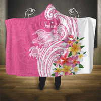 Aloha Maui Island Personalized Hooded Blanket Rose Dreamy Turtle