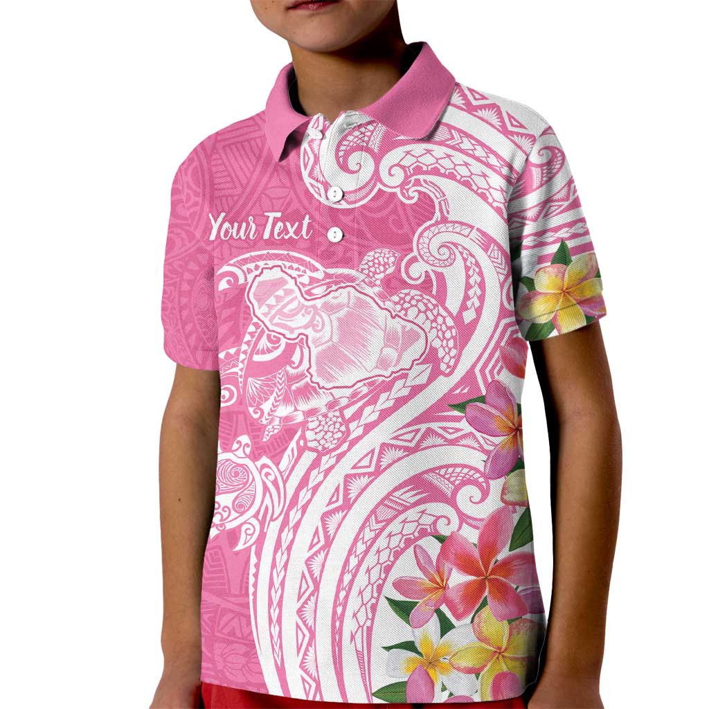 Aloha Maui Island Personalized Kid Polo Shirt Rose Dreamy Turtle