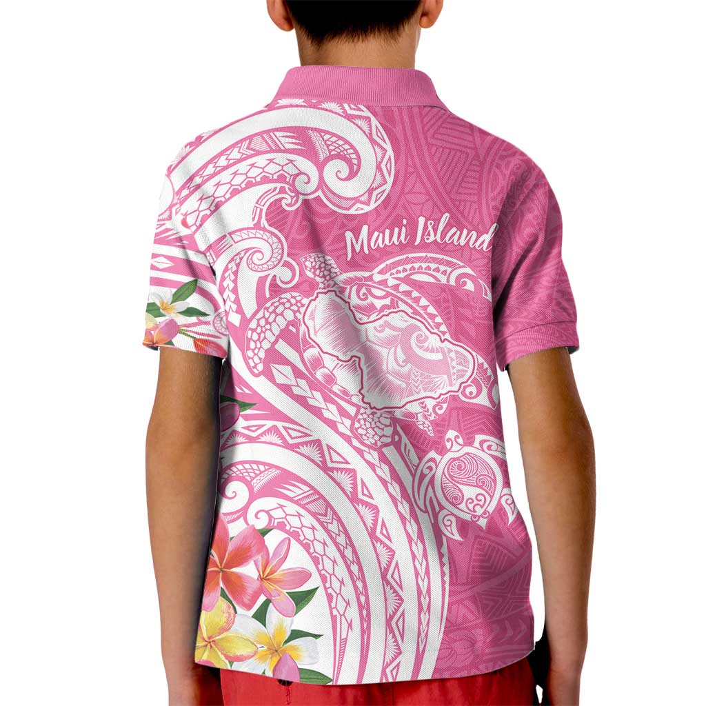 Aloha Maui Island Personalized Kid Polo Shirt Rose Dreamy Turtle