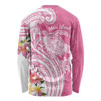 Aloha Maui Island Personalized Long Sleeve Shirt Rose Dreamy Turtle