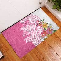 Aloha Maui Island Personalized Rubber Doormat Rose Dreamy Turtle