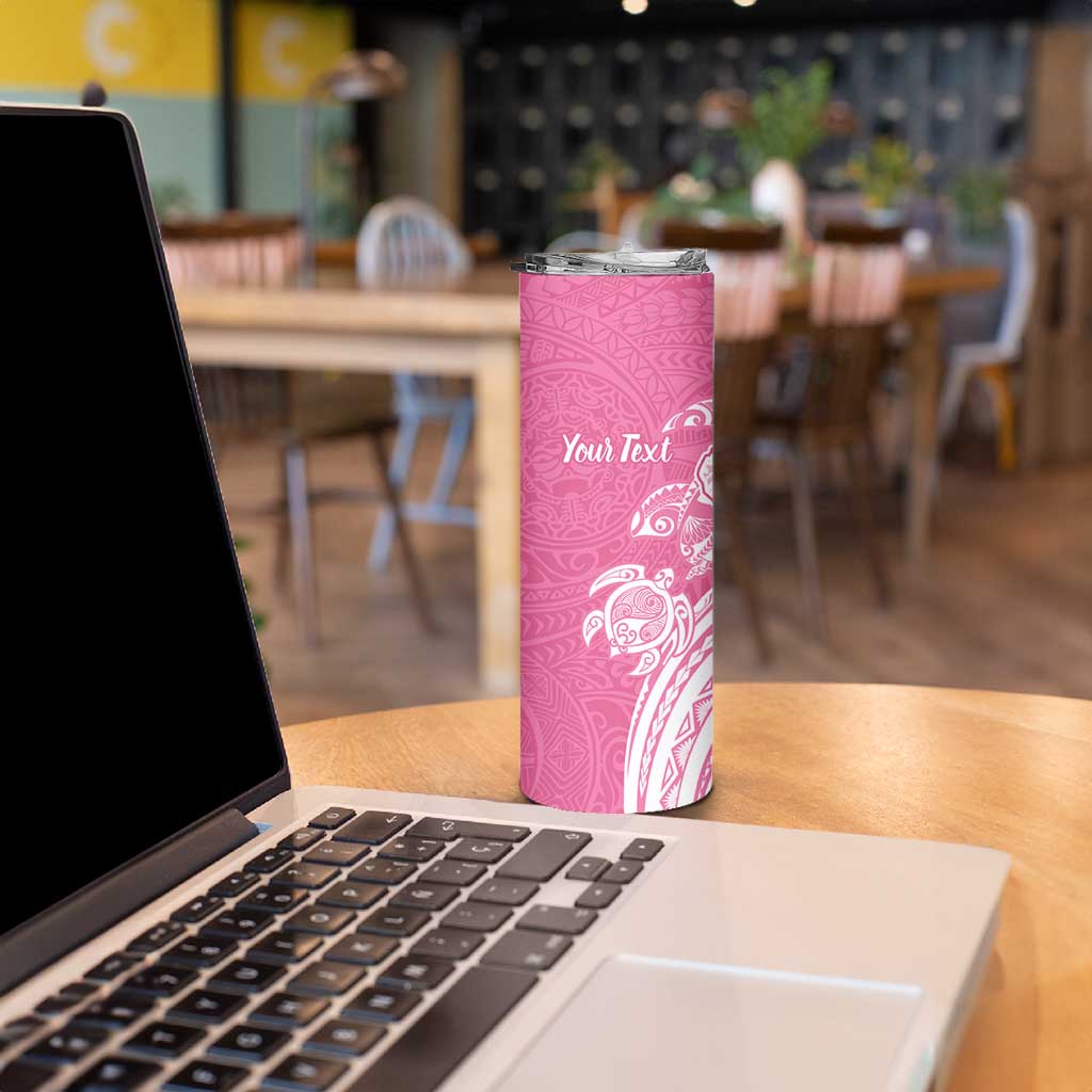 Aloha Maui Island Personalized Skinny Tumbler Rose Dreamy Turtle