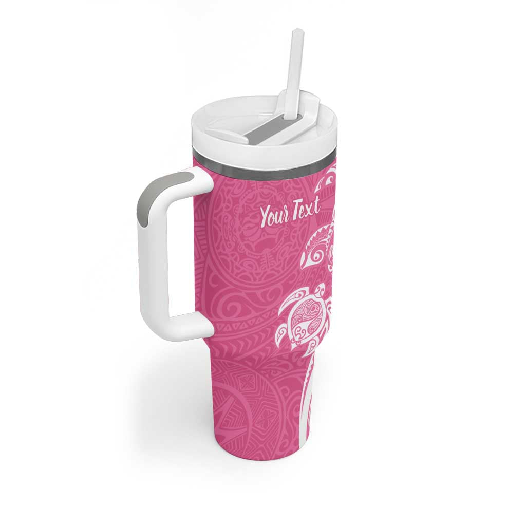 Aloha Maui Island Personalized Tumbler With Handle Rose Dreamy Turtle