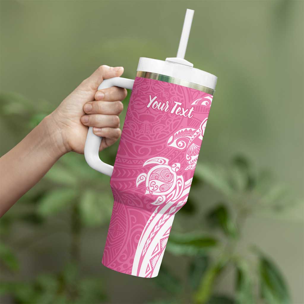 Aloha Maui Island Personalized Tumbler With Handle Rose Dreamy Turtle