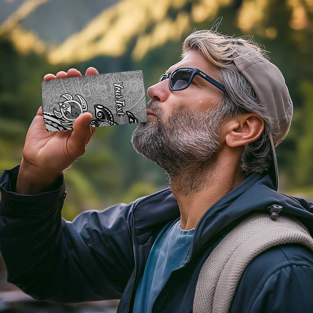 Aloha Kahoolawe Island Personalized 4 in 1 Can Cooler Tumbler Ashen Dreamy Turtle