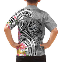 Aloha Kahoolawe Island Personalized Family Matching Short Sleeve Bodycon Dress and Hawaiian Shirt Ashen Dreamy Turtle LT7 - Polynesian Pride