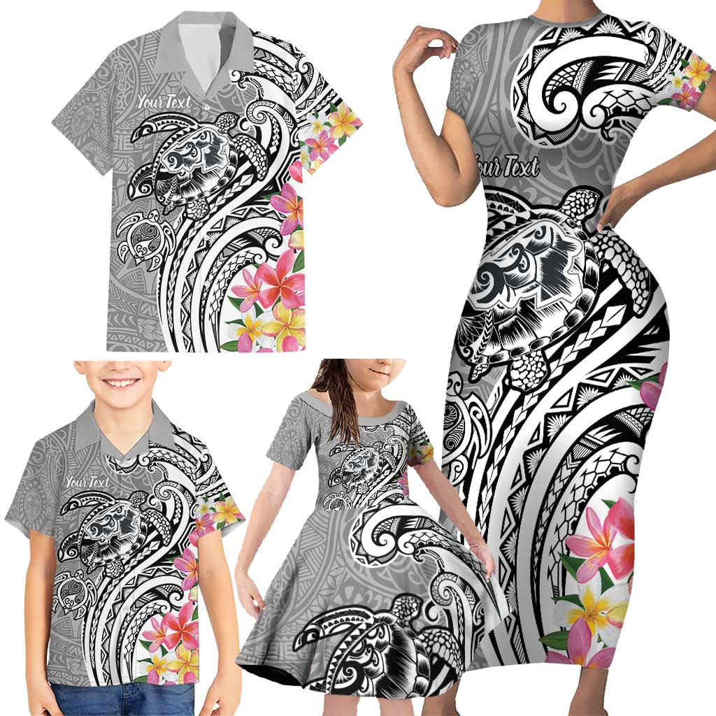 Aloha Kahoolawe Island Personalized Family Matching Short Sleeve Bodycon Dress and Hawaiian Shirt Ashen Dreamy Turtle LT7 - Polynesian Pride