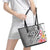 Aloha Kahoolawe Island Personalized Leather Tote Bag Ashen Dreamy Turtle