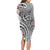 Aloha Kahoolawe Island Personalized Long Sleeve Bodycon Dress Ashen Dreamy Turtle