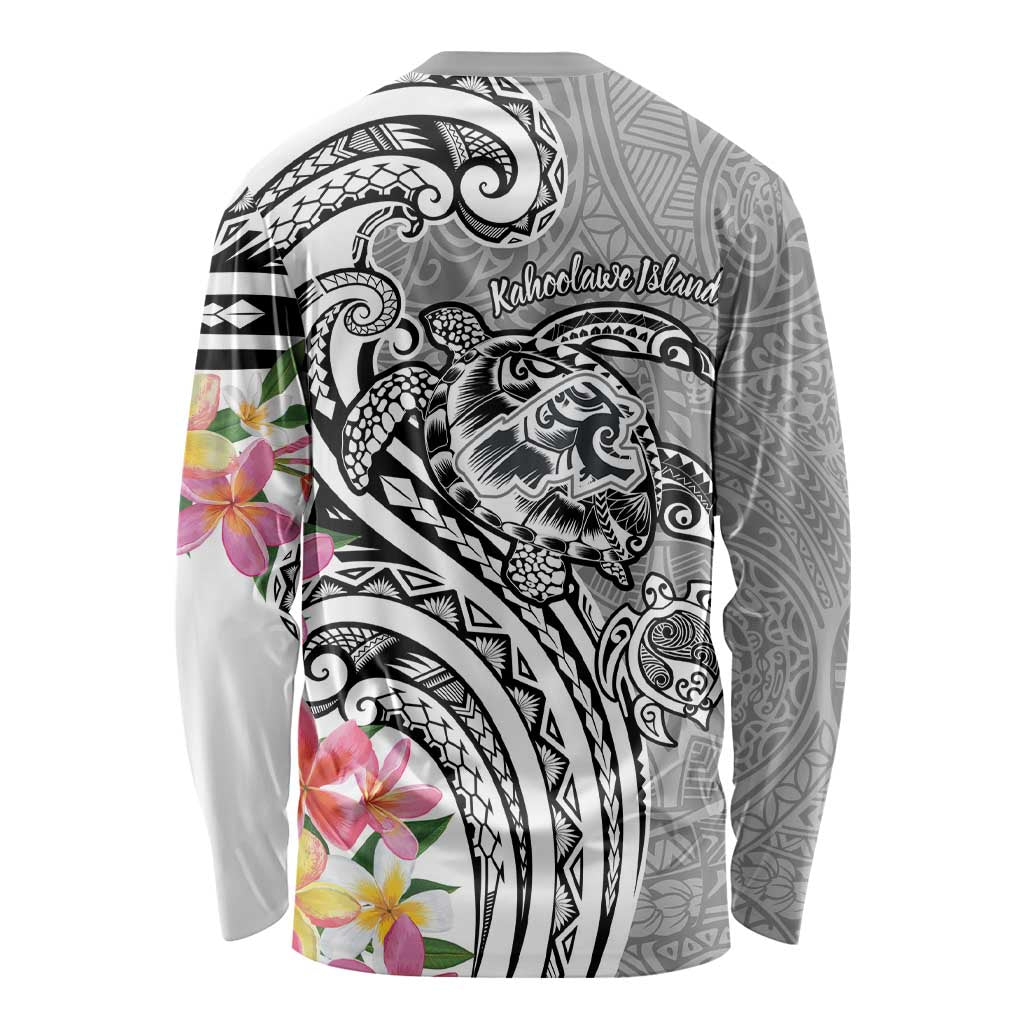 Aloha Kahoolawe Island Personalized Long Sleeve Shirt Ashen Dreamy Turtle