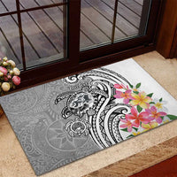 Aloha Kahoolawe Island Personalized Rubber Doormat Ashen Dreamy Turtle