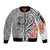 Aloha Kahoolawe Island Personalized Sleeve Zip Bomber Jacket Ashen Dreamy Turtle