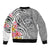 Aloha Kahoolawe Island Personalized Sleeve Zip Bomber Jacket Ashen Dreamy Turtle