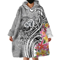 Aloha Kahoolawe Island Personalized Wearable Blanket Hoodie Ashen Dreamy Turtle