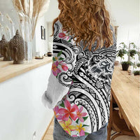 Aloha Kahoolawe Island Personalized Women Casual Shirt Ashen Dreamy Turtle LT7 - Polynesian Pride