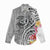 Aloha Kahoolawe Island Personalized Women Casual Shirt Ashen Dreamy Turtle