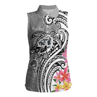Aloha Kahoolawe Island Personalized Women Sleeveless Polo Shirt Ashen Dreamy Turtle