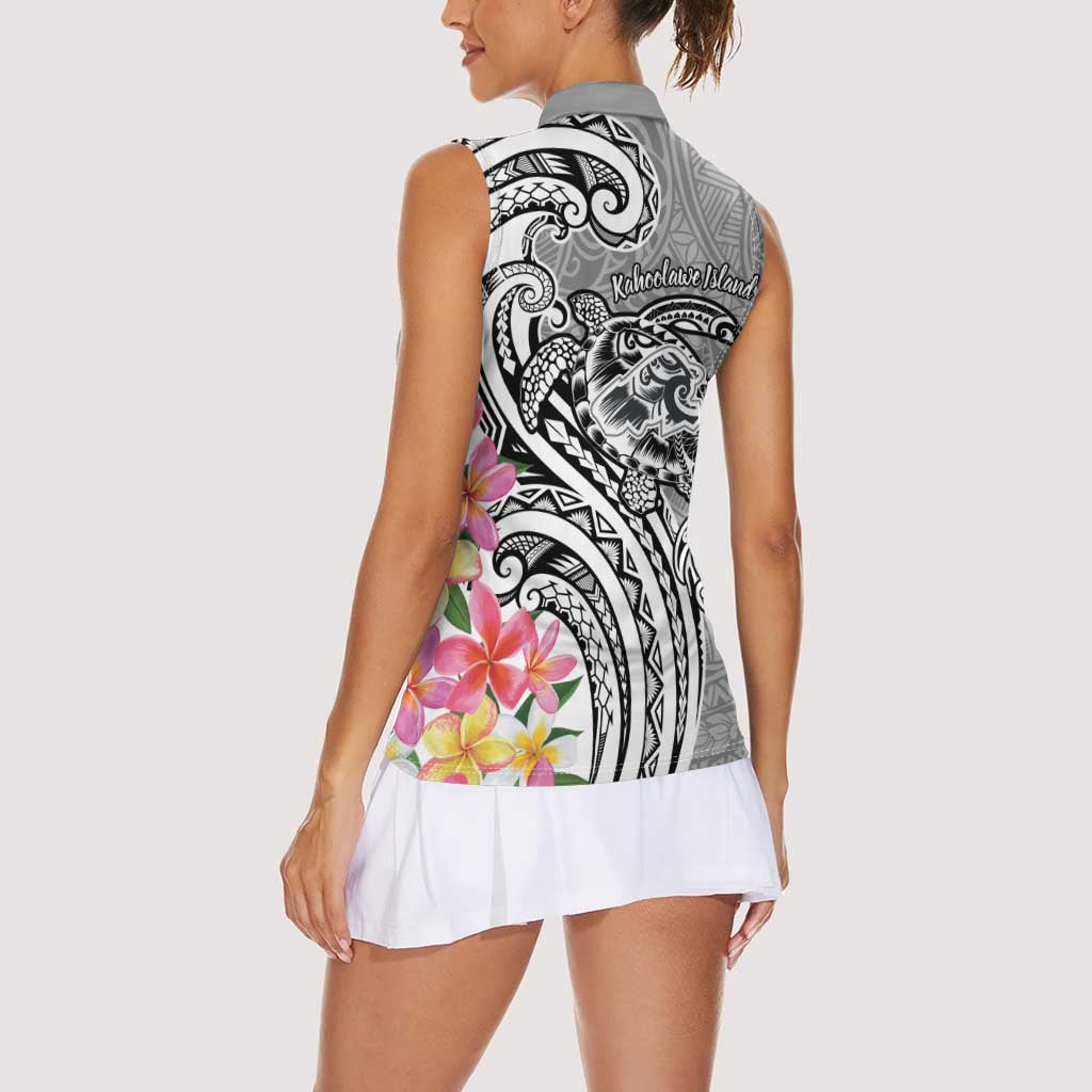 Aloha Kahoolawe Island Personalized Women Sleeveless Polo Shirt Ashen Dreamy Turtle