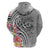 Aloha Kahoolawe Island Personalized Zip Hoodie Ashen Dreamy Turtle