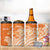 Aloha Lanai Island Personalized 4 in 1 Can Cooler Tumbler Orange Dreamy Turtle