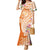 Aloha Lanai Island Personalized Family Matching Mermaid Dress and Hawaiian Shirt Orange Dreamy Turtle