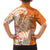 Aloha Lanai Island Personalized Family Matching Short Sleeve Bodycon Dress and Hawaiian Shirt Orange Dreamy Turtle