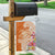 Aloha Lanai Island Personalized Garden Flag Orange Dreamy Turtle