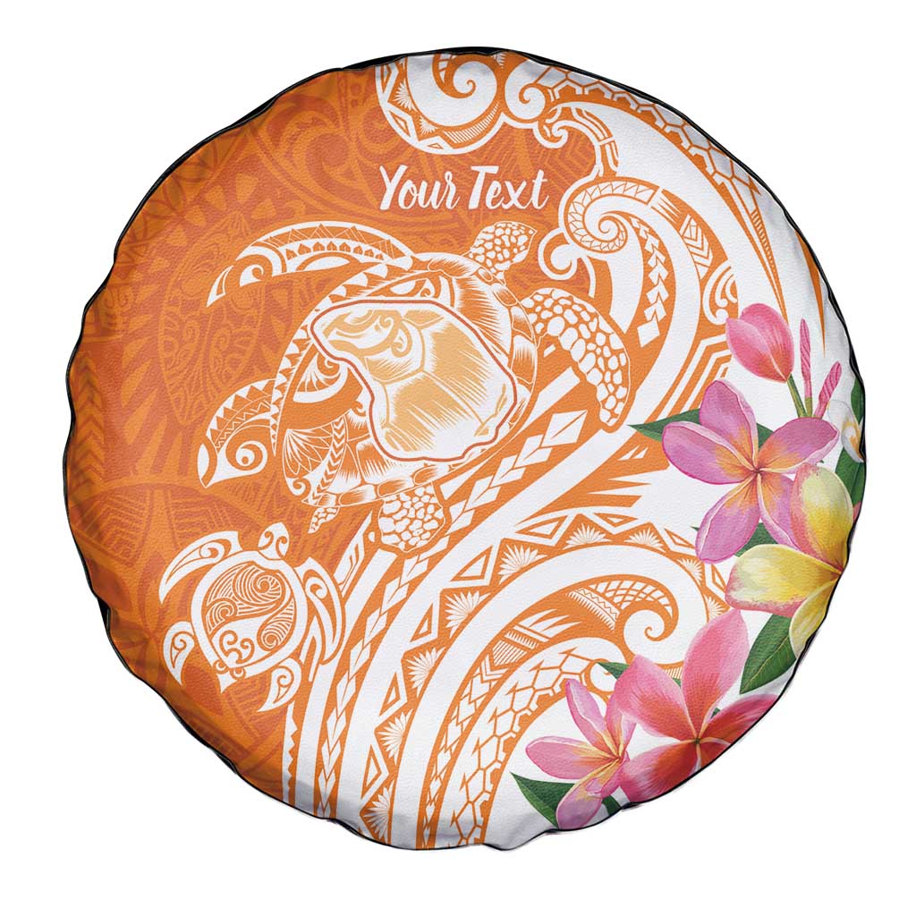 Aloha Lanai Island Personalized Spare Tire Cover Orange Dreamy Turtle