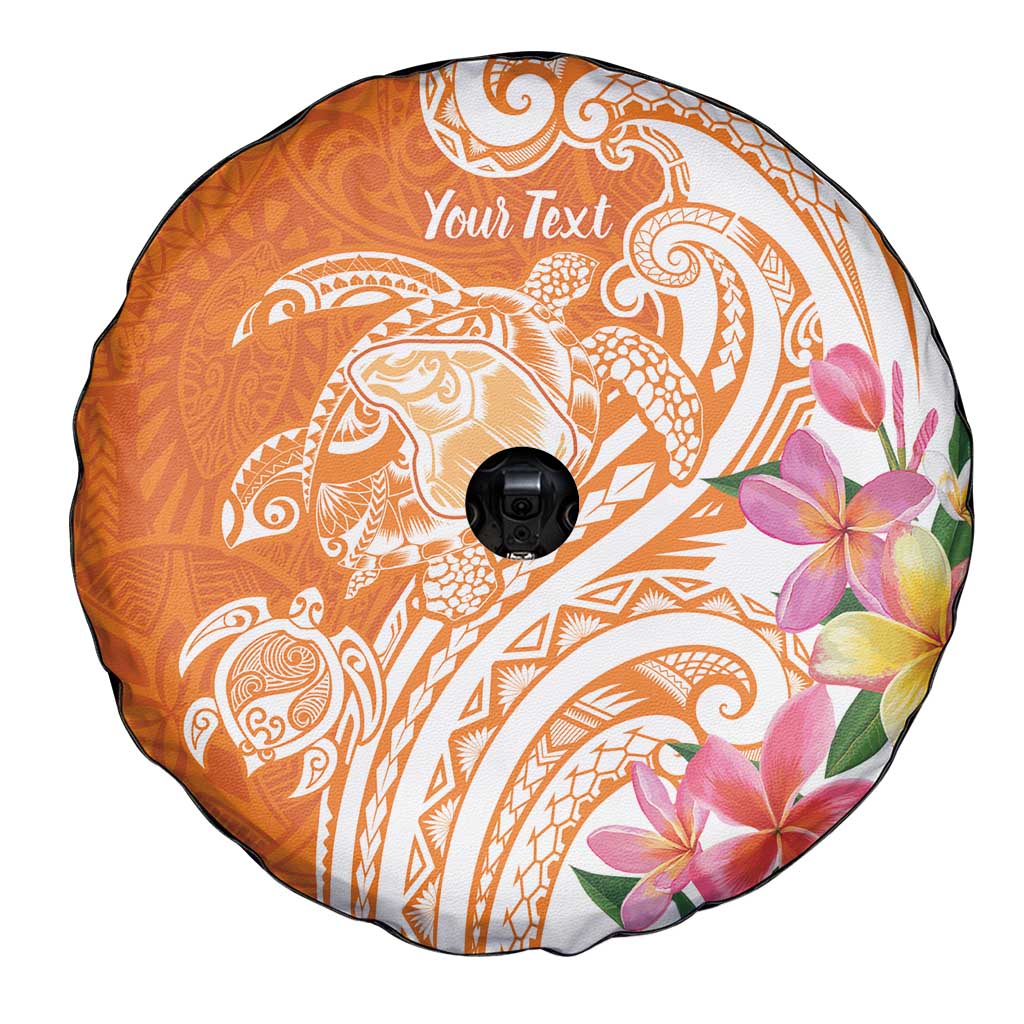 Aloha Lanai Island Personalized Spare Tire Cover Orange Dreamy Turtle