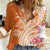 Aloha Lanai Island Personalized Women Casual Shirt Orange Dreamy Turtle