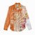 Aloha Lanai Island Personalized Women Casual Shirt Orange Dreamy Turtle