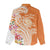 Aloha Lanai Island Personalized Women Casual Shirt Orange Dreamy Turtle