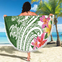 Aloha Molokai Island Personalized Beach Blanket Sage Dreamy Turtle