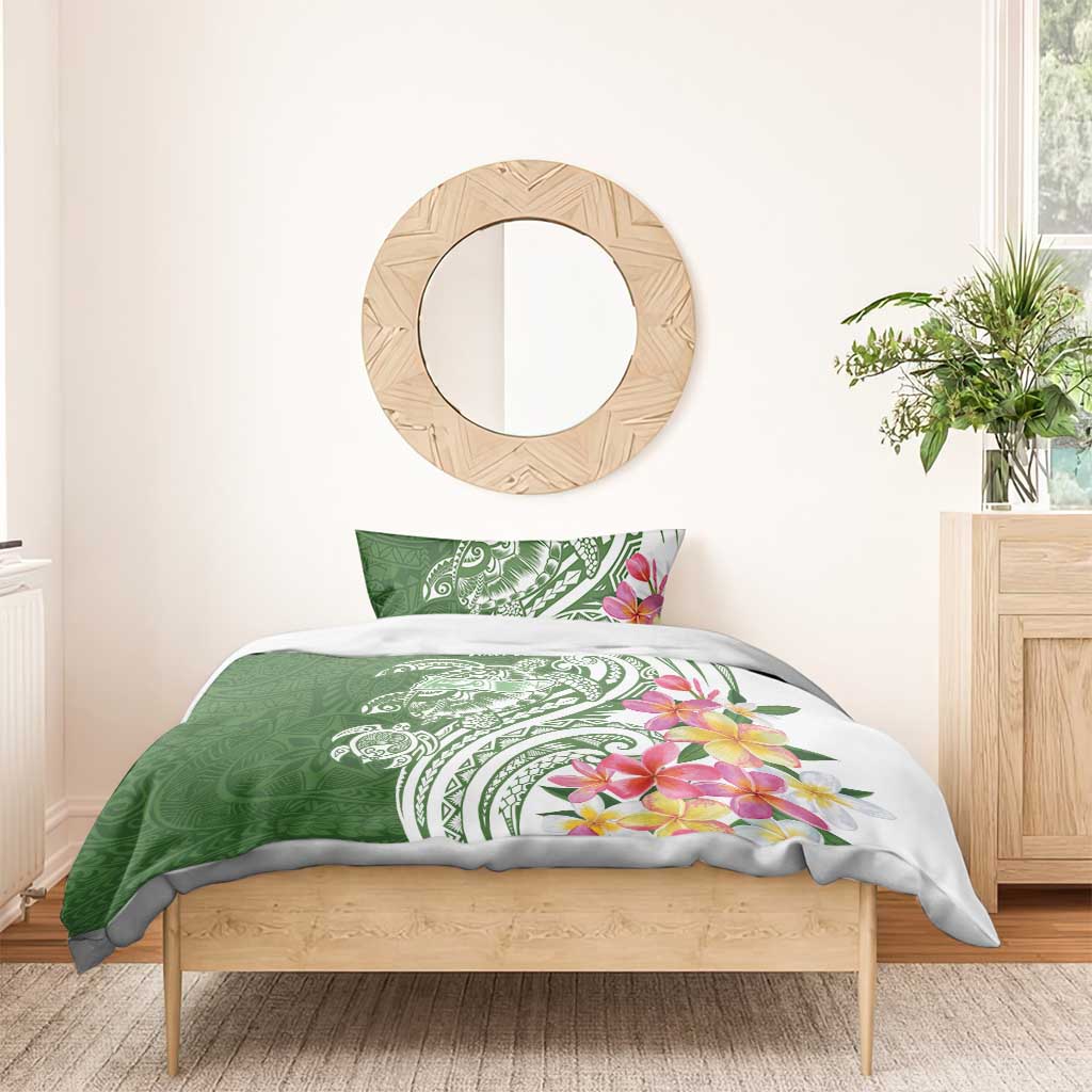Aloha Molokai Island Personalized Bedding Set Sage Dreamy Turtle
