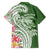 Aloha Molokai Island Personalized Family Matching Long Sleeve Bodycon Dress and Hawaiian Shirt Sage Dreamy Turtle