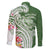 Aloha Molokai Island Personalized Family Matching Mermaid Dress and Hawaiian Shirt Sage Dreamy Turtle