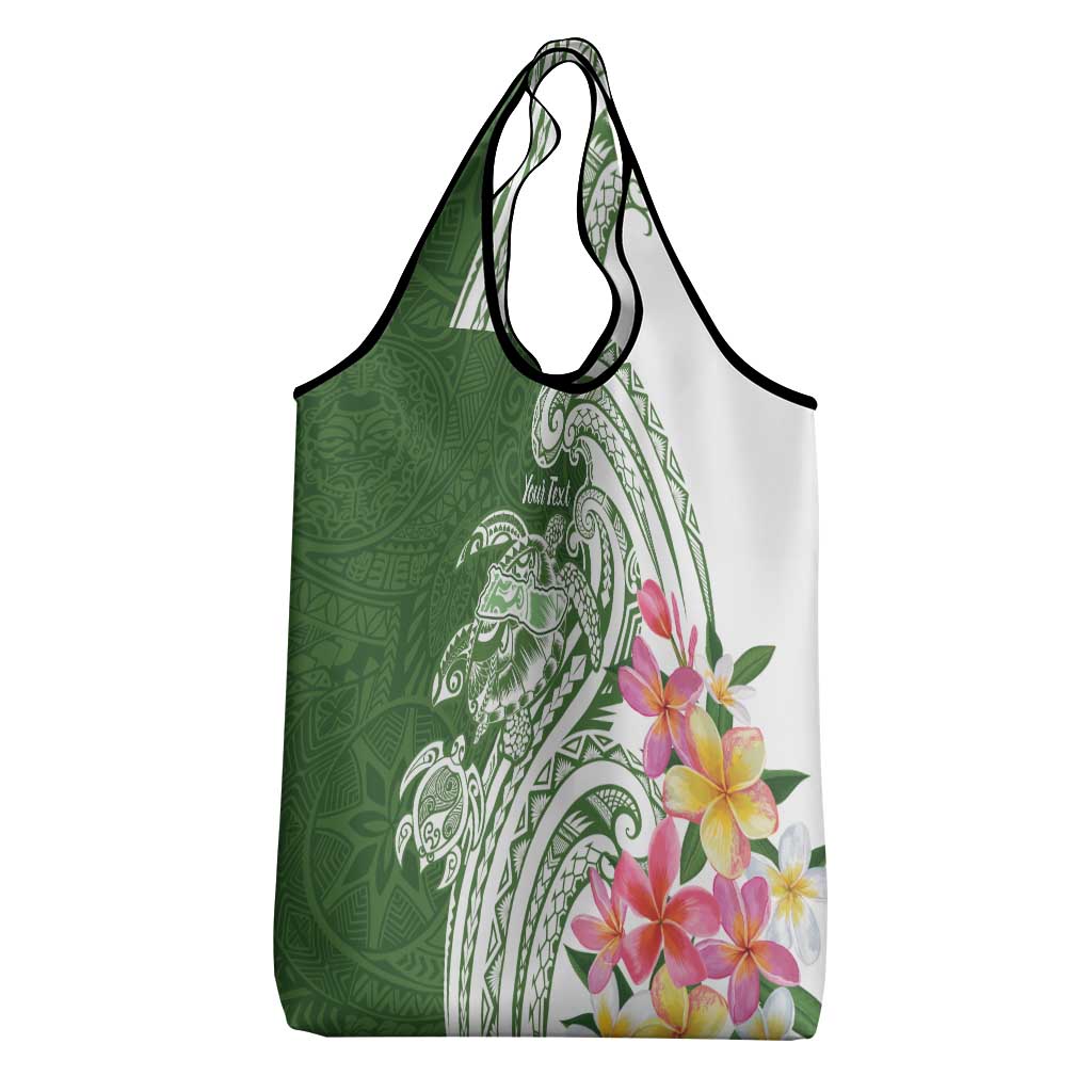 Aloha Molokai Island Personalized Grocery Bag Sage Dreamy Turtle