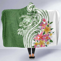Aloha Molokai Island Personalized Hooded Blanket Sage Dreamy Turtle