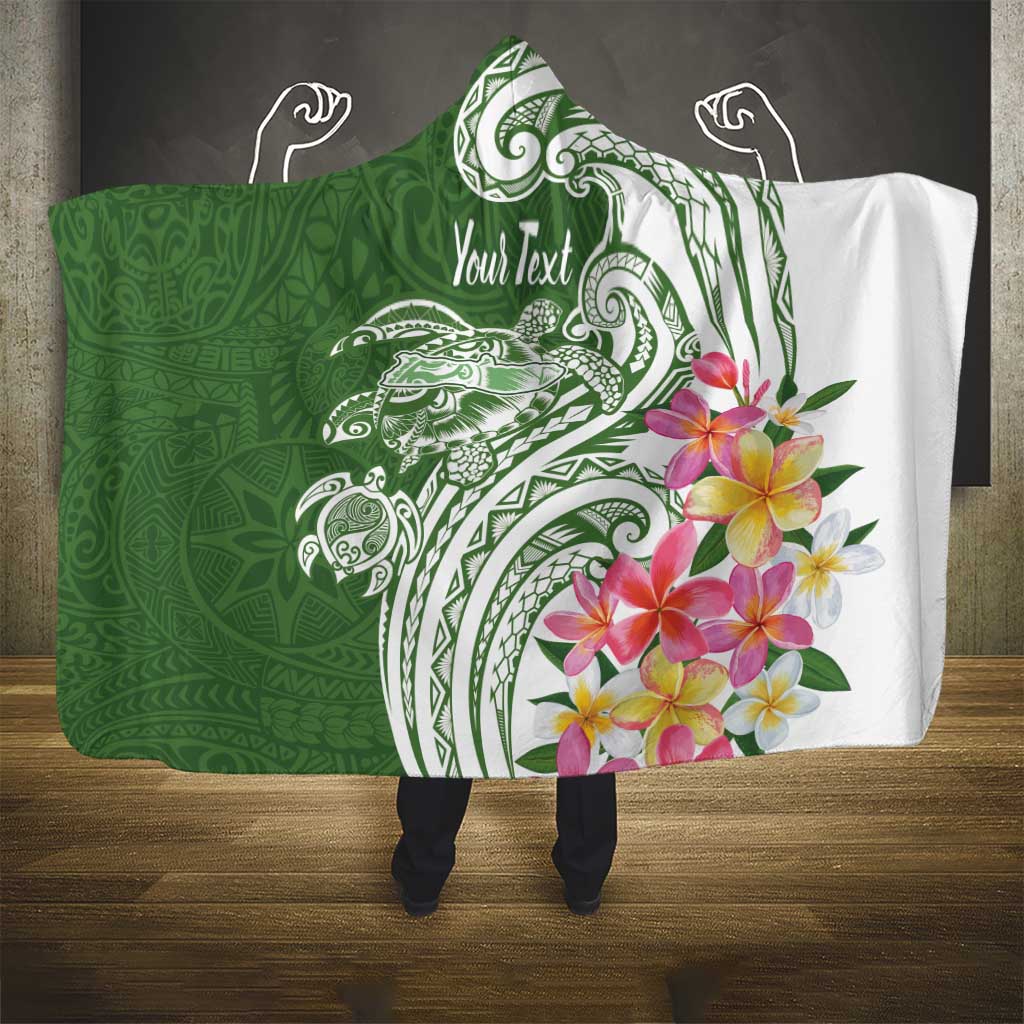 Aloha Molokai Island Personalized Hooded Blanket Sage Dreamy Turtle