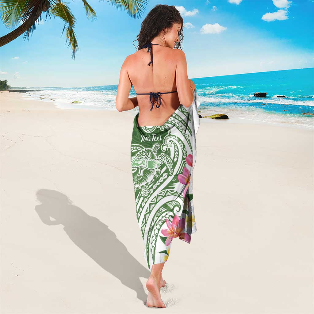 Aloha Molokai Island Personalized Sarong Sage Dreamy Turtle
