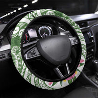 Aloha Molokai Island Personalized Steering Wheel Cover Sage Dreamy Turtle