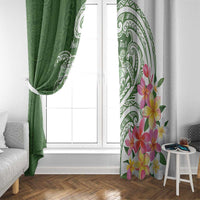 Aloha Molokai Island Personalized Window Curtain Sage Dreamy Turtle