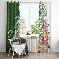 Aloha Molokai Island Personalized Window Curtain Sage Dreamy Turtle
