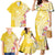 Aloha Oahu Island Personalized Family Matching Mermaid Dress and Hawaiian Shirt Yellow Dreamy Turtle