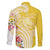Aloha Oahu Island Personalized Family Matching Mermaid Dress and Hawaiian Shirt Yellow Dreamy Turtle